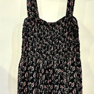 Floral Black and Pink Top